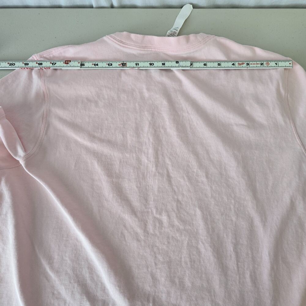 Lululemon Relaxed Fit Cotton Jersey Short Sleeve Tee Women's 12 Pink Strawberry - Picture 7 of 13
